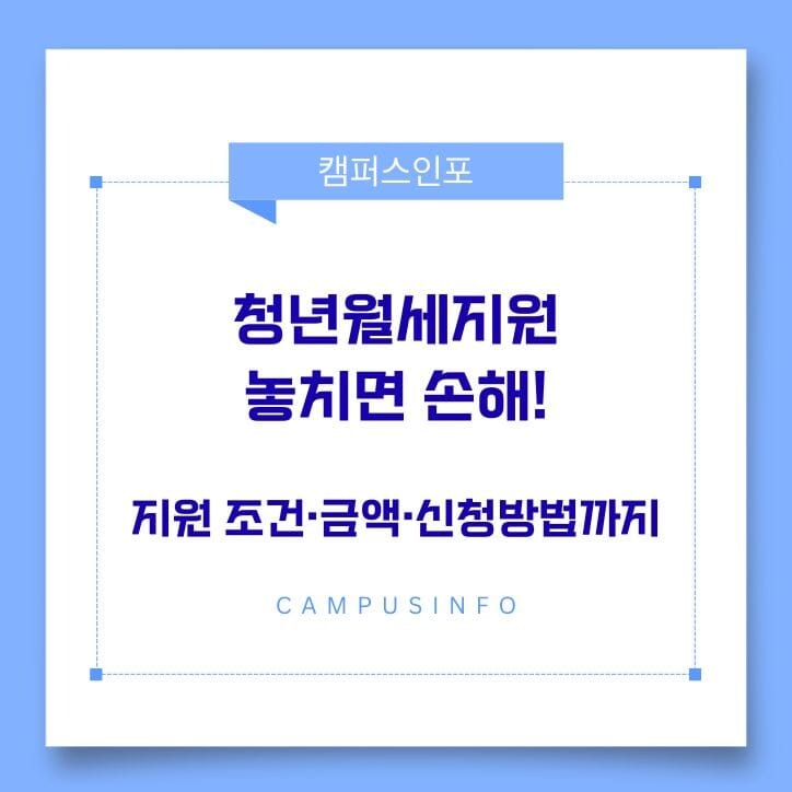청년월세지원 정책, 무엇인가요?