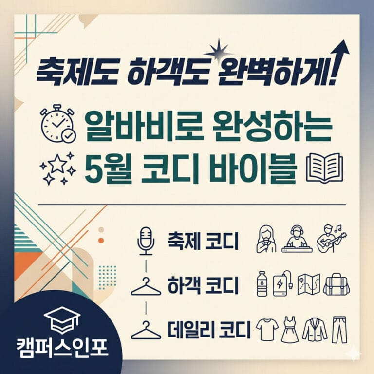 과잠은 이제 그만! 대학생 5월 패션 완전 정복 – 축제·하객·데이트 가성비 코디 & 브랜드 TOP 3