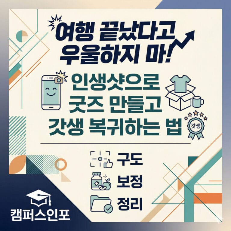 여행 후유증 탈출! 추억 굿즈 제작부터 갓생 루틴 복귀까지 대학생 완벽 가이드