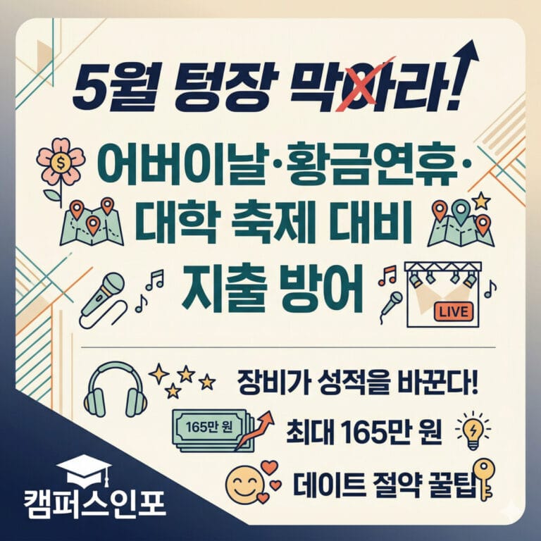 텅장 방지! 5월 가정의 달 대학생 지출 방어 완벽 가이드 – 어버이날·축제·데이트 절약 전략