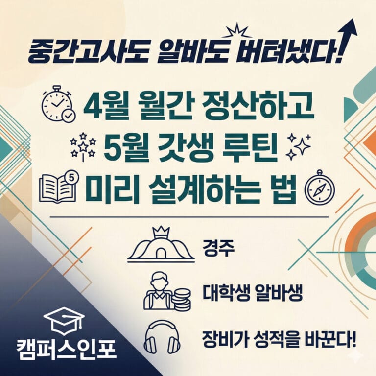 4월 정말 고생 많았어! 대학생 4월 결산 리포트 & 5월 갓생 설계 완벽 가이드