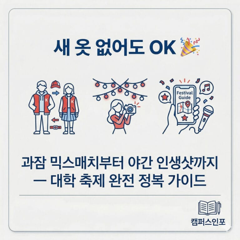 축제 시즌 완전 정복! 대학생 가성비 OOTD 코디법 & 인생샷 촬영 꿀팁 총정리