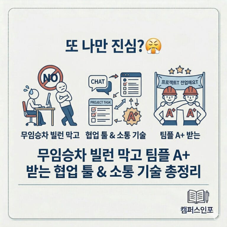 팀플 잔혹사 탈출! 무임승차 빌런 차단하고 효율 높이는 협업 툴 & 소통 기술 완벽 가이드