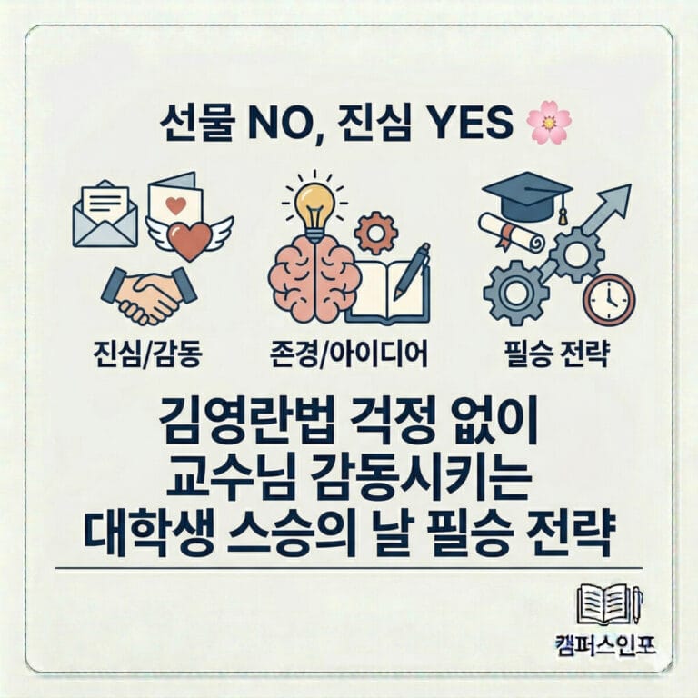 교수님 마음도 A+! 스승의 날 감사 메일 템플릿 & 김영란법 걱정 없는 에티켓 완벽 가이드