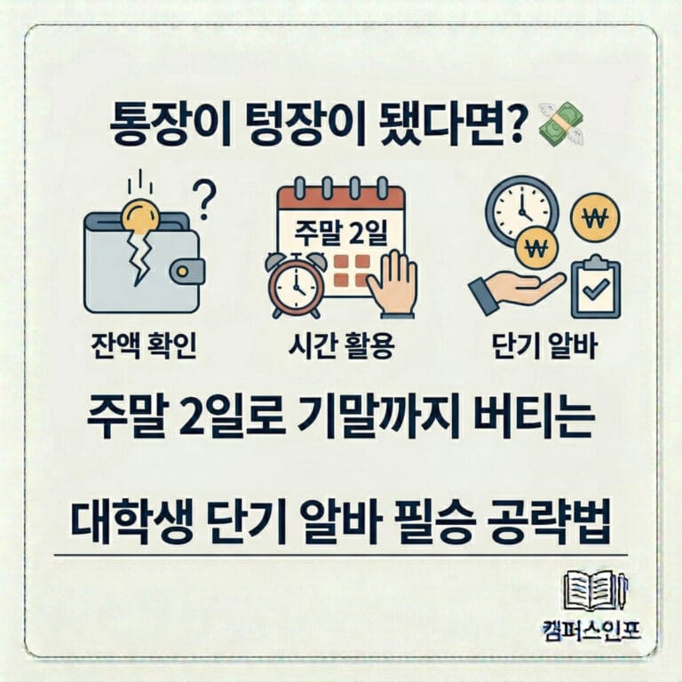 통장 심폐소생술! 5월 단기 알바 명당 TOP 3 & 근로계약서 필수 체크리스트 완벽 가이드