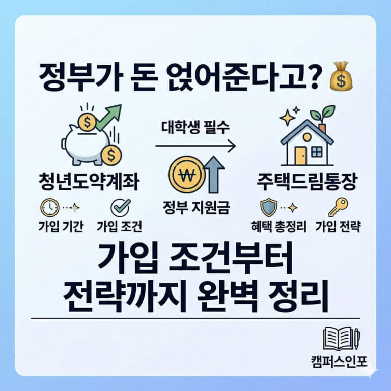20대 재테크 1순위! 청년도약계좌 & 청년주택드림청약통장 완벽 가이드 — 대학생 자산 형성 필독