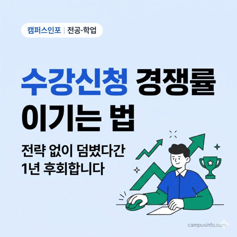 캠퍼스인포의 대학생 수강신청 경쟁률 성공 전략 블로그 썸네일