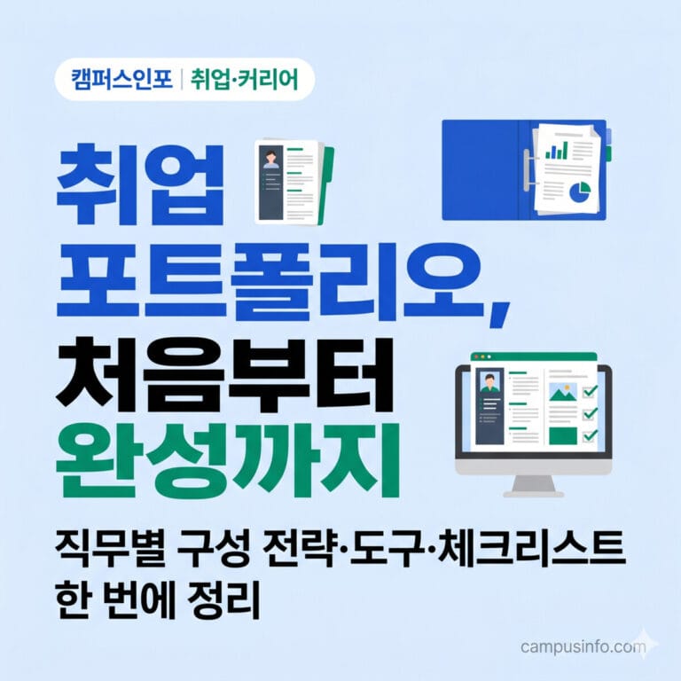 캠퍼스인포의 취업 포트폴리오 작성 및 직무별 구성 전략 가이드 썸네일