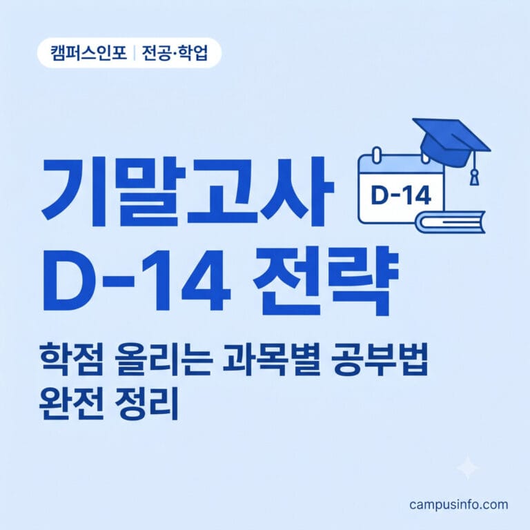 2026 대학교 기말고사를 준비하는 학생을 위한 D-14 전략과 학점 올리는 과목별 공부법 안내 이미지