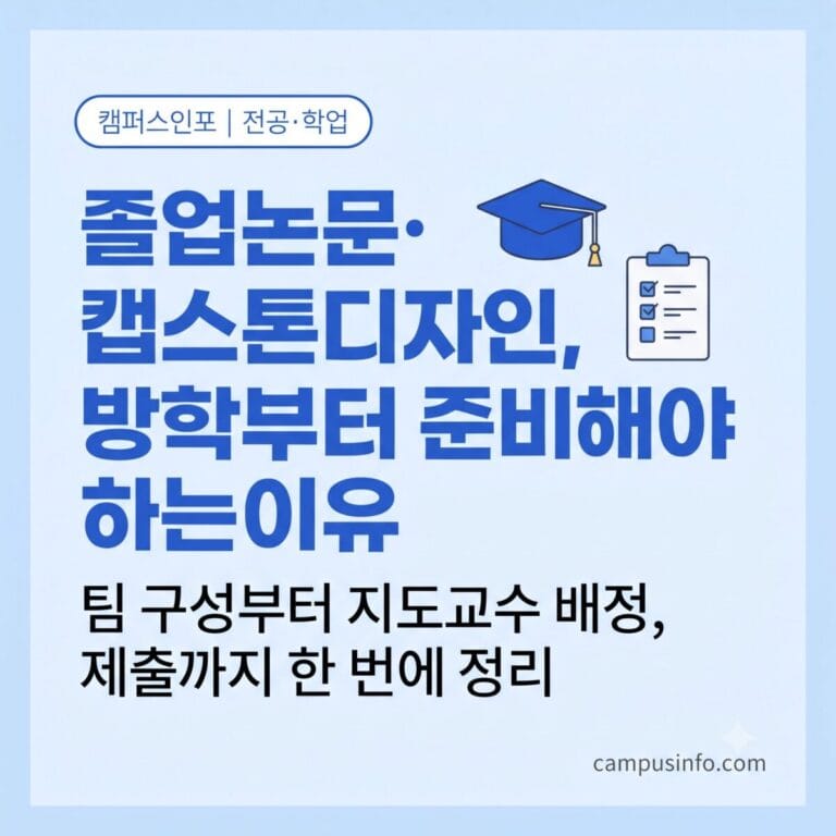 여름방학 동안 졸업논문과 캡스톤디자인을 준비하는 대학생을 위한 단계별 가이드 이미지