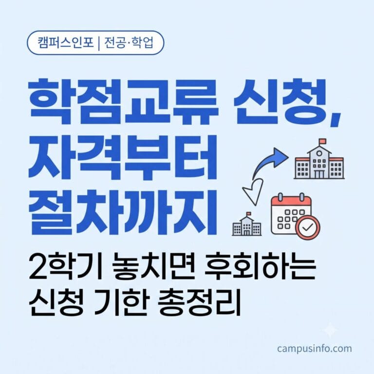 대학 학점교류 신청 자격과 절차를 확인하는 대학생을 위한 가이드 이미지