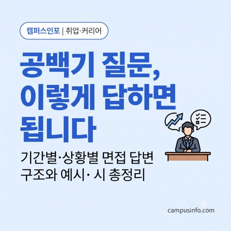 취업 공백기 면접 답변을 준비하는 취준생을 위한 기간별·상황별 답변 구조 안내 썸네일